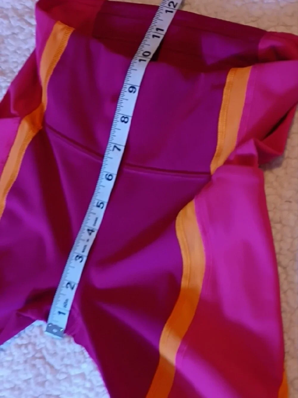 High-Rise Colorblock Active Leggings in Burgundy, Pink &‎ Yellow